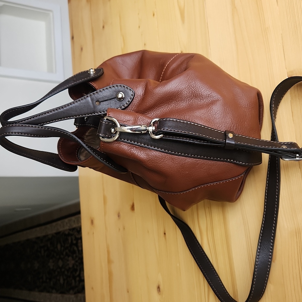 Gianni Conti Soft Italian Leather Crossbody Bag Hobo Satchel - Picture 9 of 17